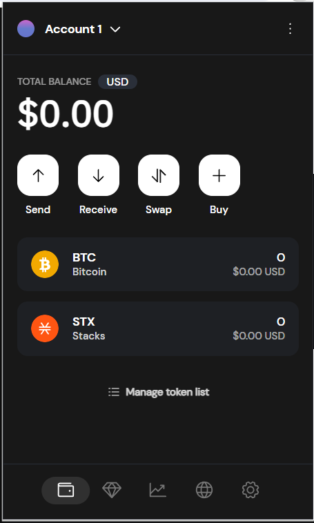 Xverse wallet view